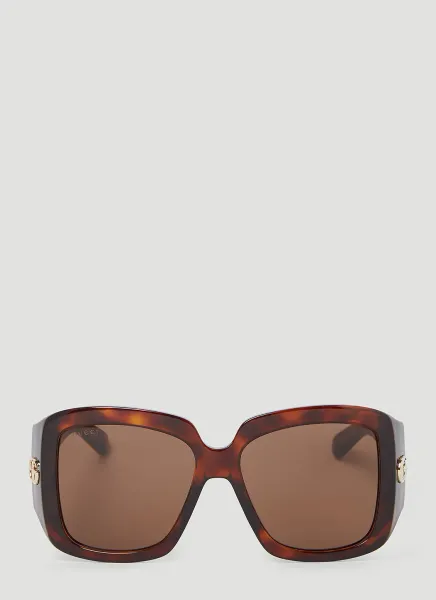 GG Tortoiseshell Square Sunglasses