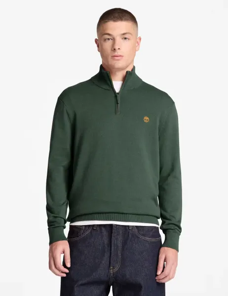 Timberland Williams River Quarter-Zip Sweatshirt Dark Green