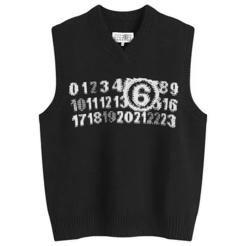Number Logo Knit Vest