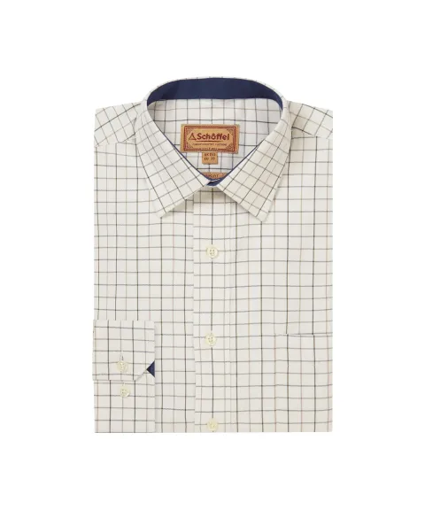 Schöffel Country Burnham Tattersall Classic Shirt - Blueberry Tattersall