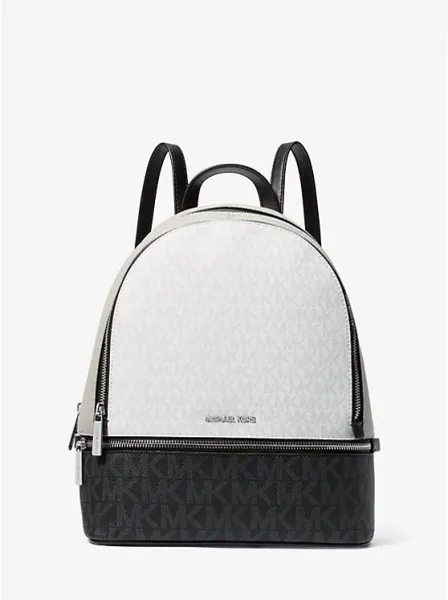 Michael Kors Rhea Medium Color-Block Signature Logo Backpack