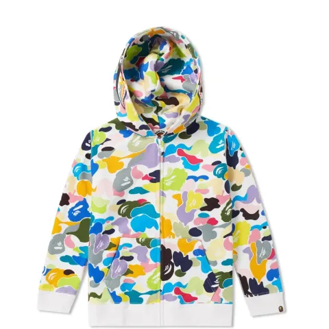 Multi Camo Shark Zip Hoodie