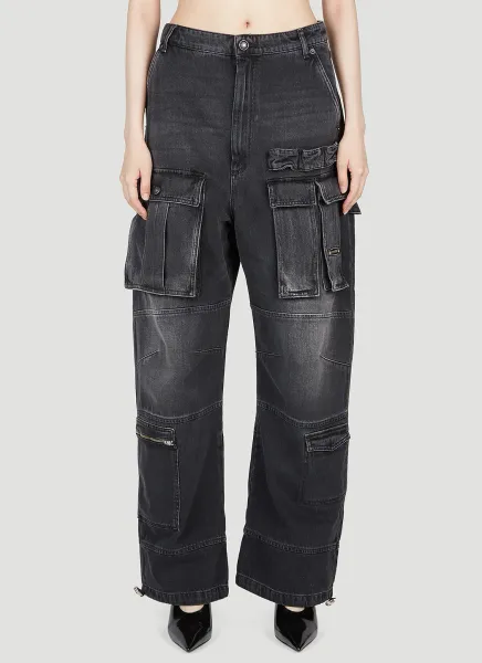 Denim Cargo Pants