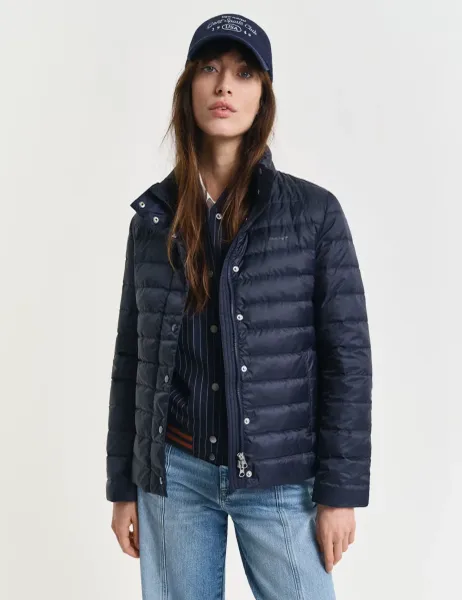 Gant Lightweight Quilted Padded Puffer Jacket Navy