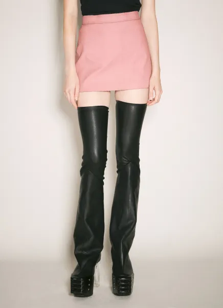 Coated Mini Skirt