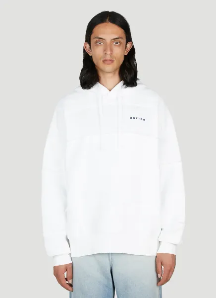 Raw Edge Logo Hooded Sweatshirt