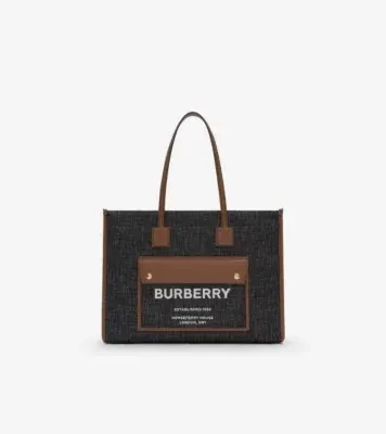 Medium Freya Tote in Indigo blue/malt Brown