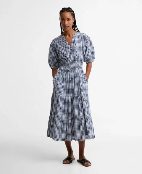 Ashwell Gingham Tiered Midi Dress