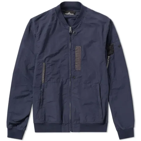 Naslan Garment Dyed Bomber Jacket