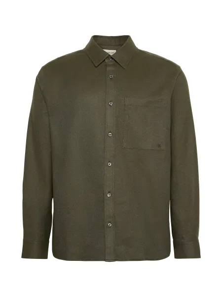 Calvin Klein Melange Flannel Easy Button-Down Shirt