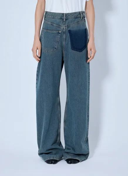 MM6 Maison Margiela Patch Pocket Wide-Leg Jeans