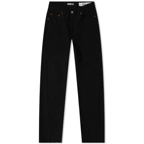 Sabot Cut Overdyed Herringbone Jeans