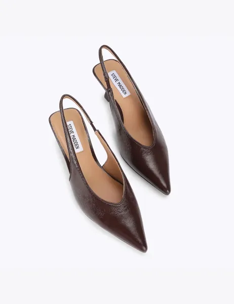 Steve Madden Leather Pointed Slingback Shoes