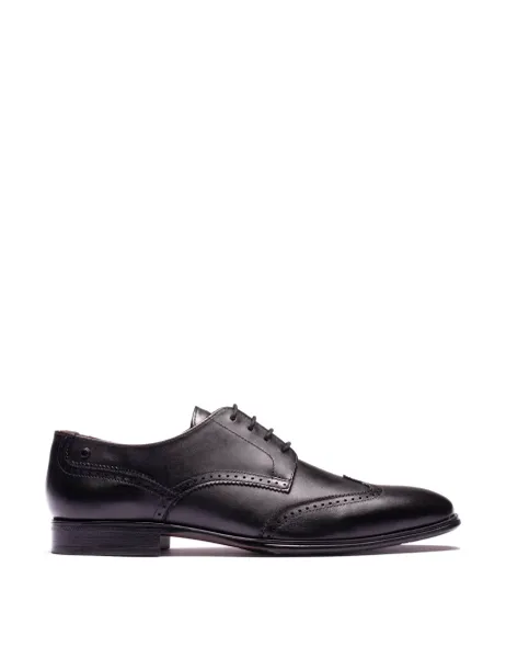 Base London Leather Brogues Black