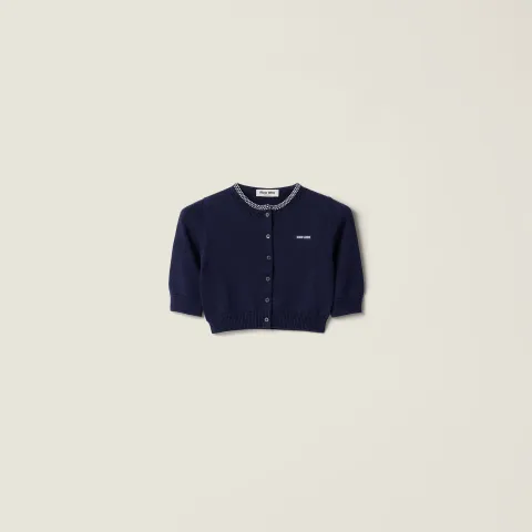 Cotton cropped cardigan