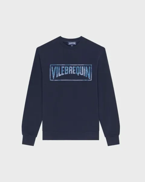 Vilebrequin Men Cotton Sweat Flocked Vilebrequin Logo