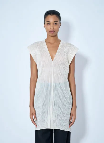 Sleeveless Pleated Tunic