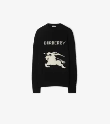 Knight Wool Cashmere Sweater in Black
