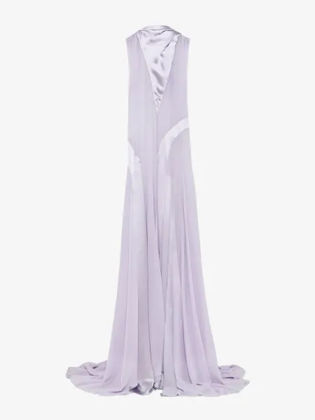 Shoulder Bow Evening Dress
