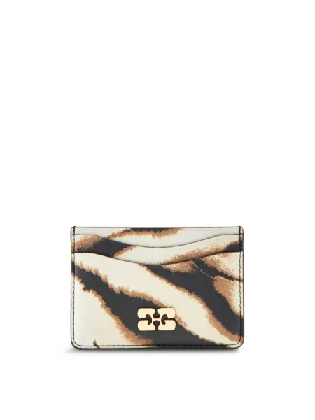 GANNI Bou Card Holder Zebra Print