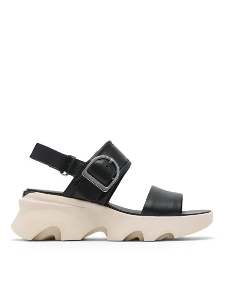 Sorel Kinetic Impact Wedge Sandals White/Black