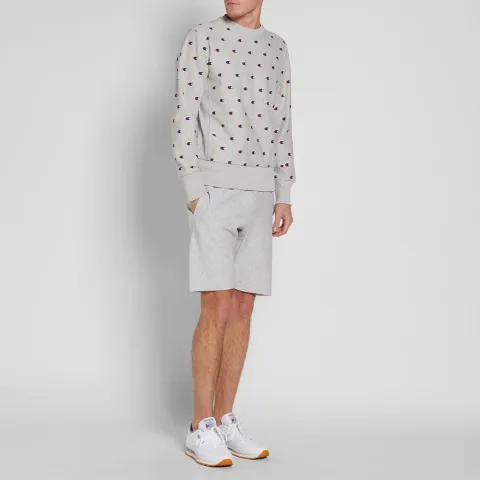 All Over Embroidered Crew Sweat