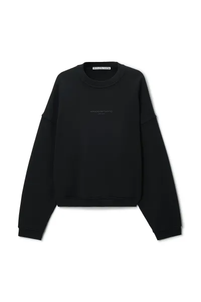 LOGO PRINT OVERSIZED CREWNECK