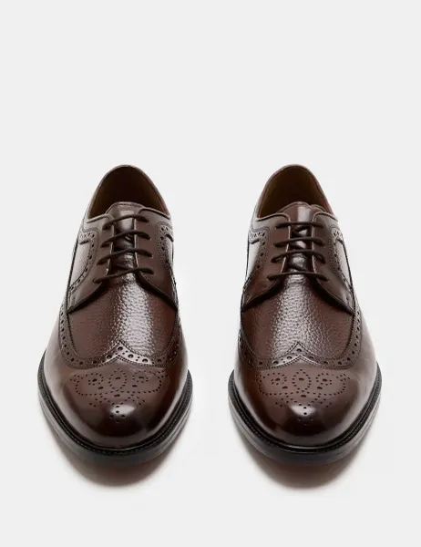 M&S SARTORIAL Leather Brogues Brown