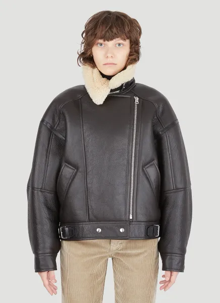 Leather Shearling Flight Jacket