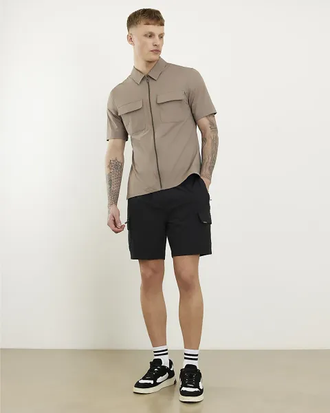 River Island Skinny Fit Stretch Cargo Shorts