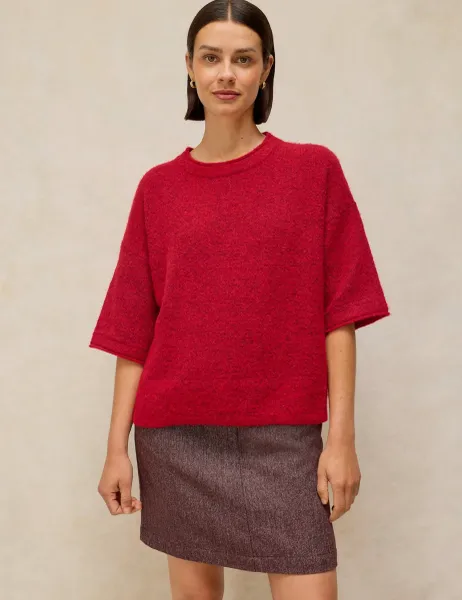 White Stuff Kate Crew Neck Knitted T-Shirt