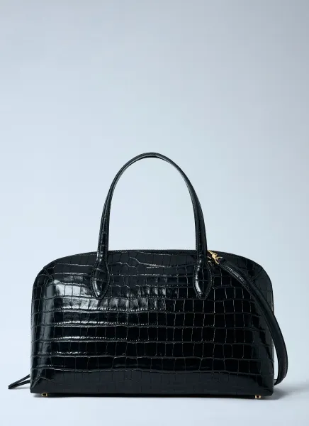Croc-Embossed Day Tote Bag