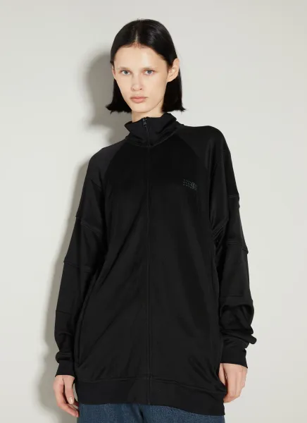 Logo Applique Zip-Up Sweatshirt