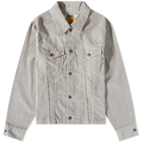 Slim Fit Cord Trucker Jacket