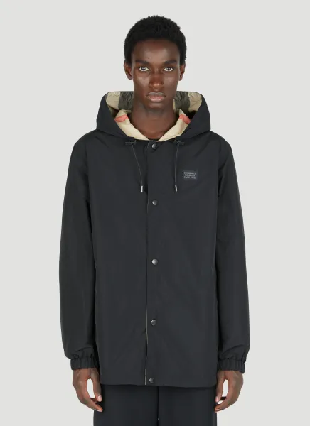 Reversible Check Hooded Jacket