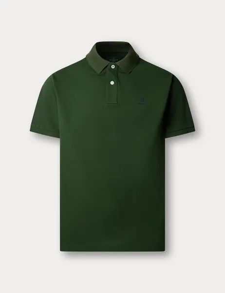 Hackett Pure Cotton Polo Shirt Dark Green