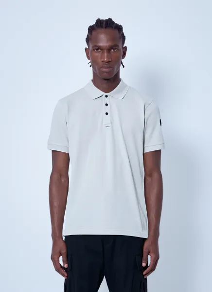 Polo Shirt with Sleeve Logo Patch