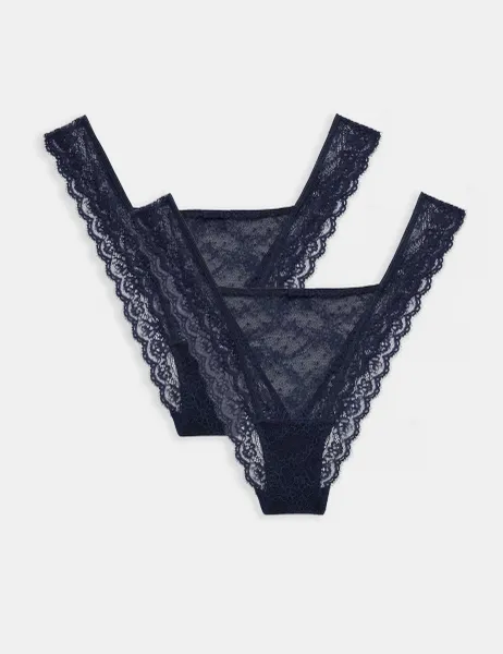 Marks & Spencer 2 Pack Ida Lace Miami Knickers Nightshade