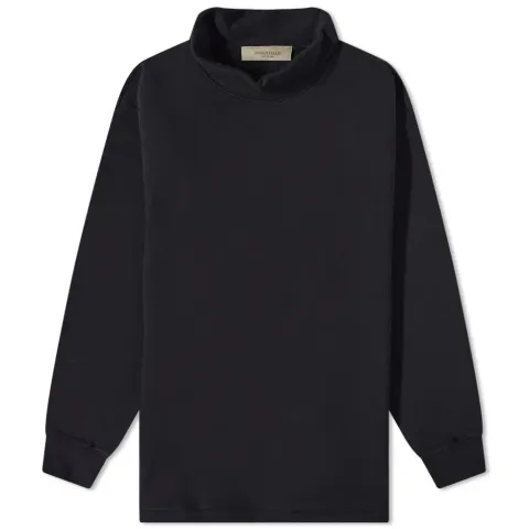 Relaxed Back Logo Mock Neck