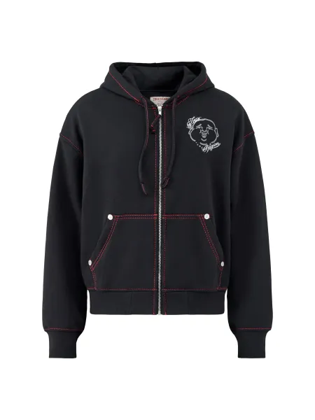 True Religion Big T Zip Through Hoodie