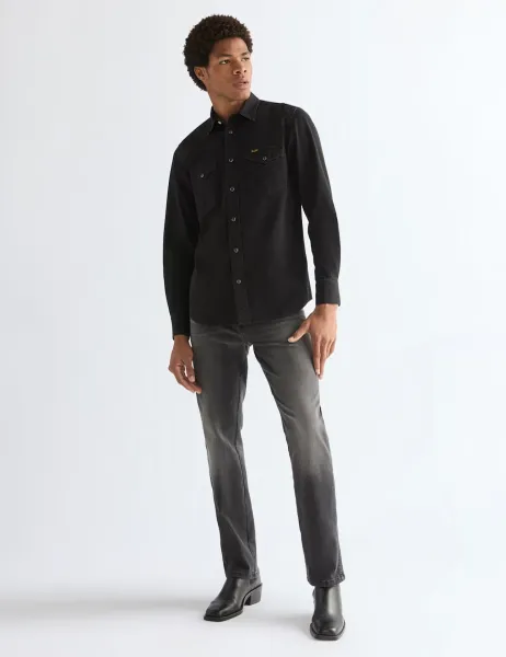 Wrangler Regular Fit Pure Cotton Western Shirt Black