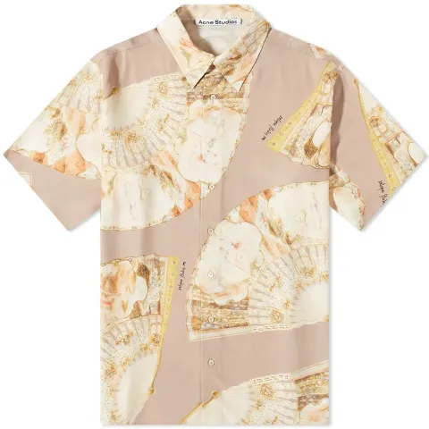Short Sleeve Sandros Fan Print Shirt