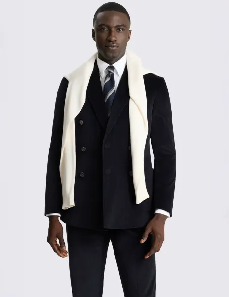 Slim Fit Cord Suit Jacket Dark Navy