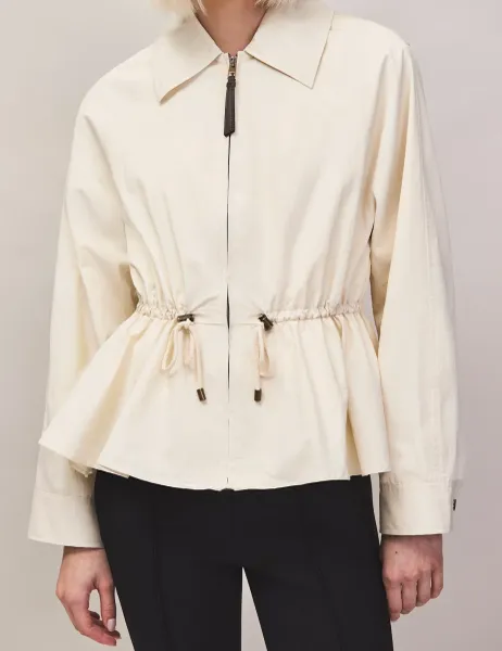RO&ZO Cotton Rich Short Jacket Cream