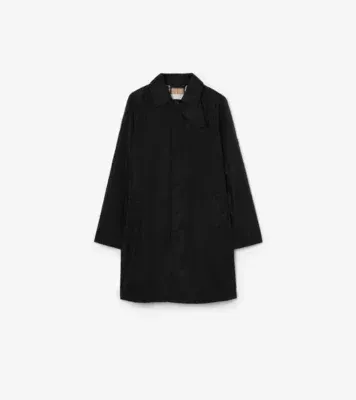 Short Nylon Ridgewood Car Coat in Black