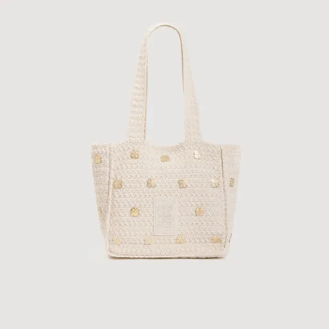 Crochet bag with tassels
