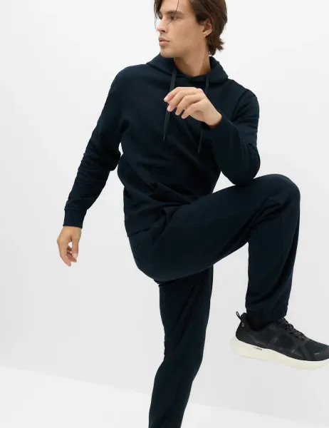 Marks & Spencer Cotton Rich Cuffed Joggers Navy