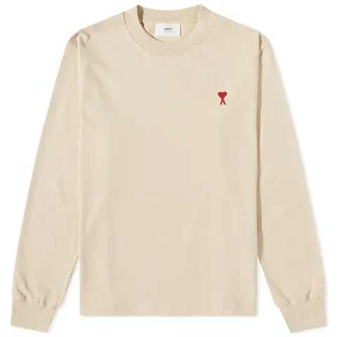 AMI Long Sleeve Tonal Small A Heart T-Shirt