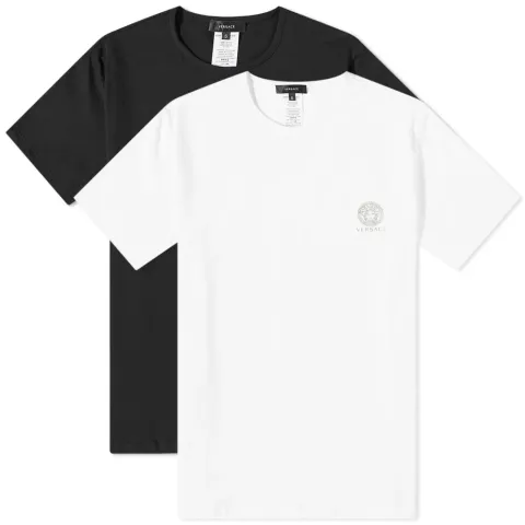 Medusa Head Cotton Stretch T-Shirt - 2 Pack