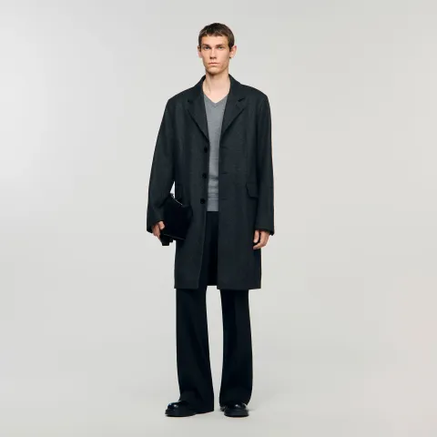 Wool broadcloth coat
